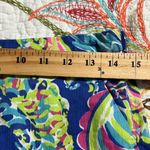 Lilly Pulitzer  size 0 shorts scallop hem size zip blue tropical print pockets Photo 3