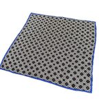 Barbara Blank Hand Rolled Scarf Womens Black Square Silk Bandana Neck Hair Tie Photo 2