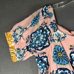 Maeve by Anthropologie Resort Wrap Dress Size 14 Floral Print Square Neck Tie Pink Photo 1