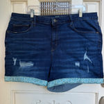 Universal Threads Universal Thread Denim Shorts Distressed‎ Cuffed Hem Blue Jean Size 20W Photo 0
