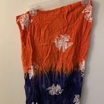 Sarong Cruise Beach Wrap Dress Fish Geometric Print Orange Purple Brown Size L Photo 6