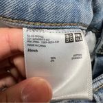 Uniqlo Women’s Light High Rise Raw Hem Straight Leg Jeans Size 26 EUC Photo 4