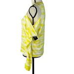 INC  Earth Small Top Long Sleeve Stretch Tie-Dye Crew Neck Cutout Shoulder Yellow Photo 4