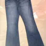 London Jean London Jeans 5 Pocket Denim Blue Jeans 3 Beads On Front Size 10 Wide Leg 70s Photo 0