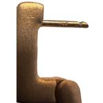 Vintage Stamped 14k Gold Wide Square Huggie Earrings Photo 11