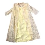 ILGWU pale yellow three piece dress 60 70 small medium lace hair pics Photo 0