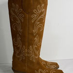 Dingo  Brown Suede Embroidered Heeled Boots Photo 0