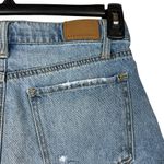 Aeropostale SZ 6 Mom Jean Shorts Distressed Cuffed Hi-Rise Zip-Fly Whiskered Photo 3