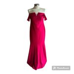 Likely  Pink Misico Off The Shoulder Trumpet Hem Gown Photo 4