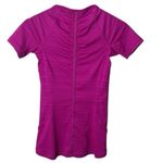 Athleta short sleeve Zip top Shirt rash guard beach sun coverup Pink Small Photo 2