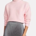 Michelle Mason  Pink Fuzzy Mock Neck Cropped Sweater size Small $388 Photo 0
