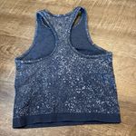 Lululemon  Blue Speckled Cropped High Neck Tank Top Photo 4