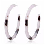 Boutique Handmade Ash Blonde Tortoise Shell Hoop Earrings, 50cm Photo 7