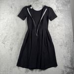 LuLaRoe  Amelia Dress Tonal Paisley‎ Print Black Neutral Minimalist Size Small Photo 4