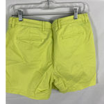 Boden Rachel Chino Shorts Neon Green Yellow Size 8 6" Photo 2