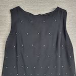 Ann Taylor Black Rhinestone Feather Hem Shift Dress 14 Party Cocktail Flapper Photo 3