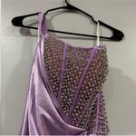 Sherri Hill 55367 Draped One Shoulder Gown Lilac Size 2 Photo 2