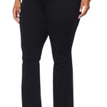 New IMAN Stretch Denim High Rise Full Length Bootcut Jeans Black Size 18W Photo 0