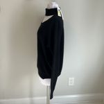 Line and Dot  Harper Cut Out Turtleneck Sweater Black Photo 4