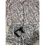 Victoria's Secret LOVE Print Pajama Set Long Sleeve Top Shorts Pink Black M Photo 1