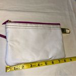 Peter Millar COPY - White and Purple Zipper Pouch W/Gold tone key ring 7.5”x 5”… Photo 6