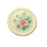 Vintage Avon 80s Spring Bouquet Flower Brooch Circular Hand Painted Porcelain Photo 0