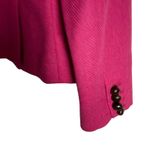 J.Crew Wool Black Jacket Blazer Robert Noble Scottish Cloth Hot Pink Sz 0 Photo 8