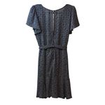 Mi Ami Black White Polka Dot Wrap Midi Dress Flutter Sleeve Tie‎ Waist XL # Photo 1