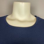 Vintage Y2K Dress Short Sleeve Navy Blue‎ Round Neckline Stretch Bodycon Simple Blue Size undefined Photo 7