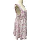 Arula Women’s X Sleeveless Pink Pleated Floral Babydoll Mini Dress Photo 3