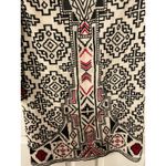 Alice + Olivia Lowell Embroidered Aztec Popover Bohemian Chiffon Tunic, sz S Photo 5