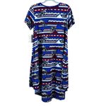 LuLaRoe  Carly Women's Patriotic Motorcycle Dress Photo 1