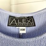 Alex Evenings Sparkly Evening Gown Size 14W Periwinkle Stretch Formal Photo 5
