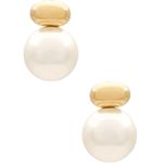 SHASHI Empress Pearl Earrings in Gold & Pearl Womens Dangle Drop Stud Photo 0