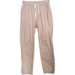 Pact  Daily Twill Relaxed Fit Tapered Leg Pants in Oat Size S Drawstring Waist Photo 1