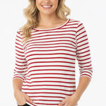 Jules & Leopold size small red striped shirt top Photo 0