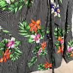 Who What Wear Sleeveless Maxi Wrap Dress Striped Tropical Size XXL Photo 5