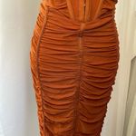 NWT Plus Women’s Bodycon Ruched Party Formal Cocktail Dress Rust / Orange Knee Orange Size undefined Photo 4