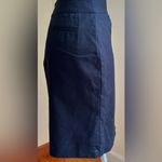 Dalia Collection Black Midi Skirt Zipper In Back 97% Cotton And 3% Spand… Photo 2