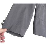 Y2K XXI Military Style Cropped Jacket L Metallic Gray Button Front Grunge Blazer Size L Photo 6