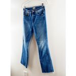 Mother Mid Rise The Double Insider Heel Jeans in Opposites Attract Blue 28 Photo 10