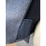 Free People  Mina Jacket Heathered Navy Draped Wool Blend Open Front L Photo 7