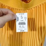 J.Crew Pleated High-Rise Midi Skirt Saffron Yellow Elastic Waist Size 0 NWT Photo 1