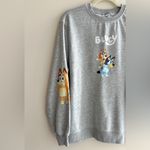 Bluey Women’s Grey Crewneck Sweatshirt, Bluey Character Top, Size Large Gray Photo 2