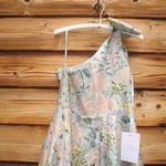 Mac Duggal   11919 Multicolor One Shoulder Brocade Floral Dress With Bow Photo 14