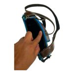 Handcrafted
Jawaja Leather Bag with Cloth Woven Patch Blue Photo 5