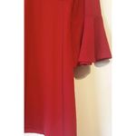 Lulus  Women's Sheath Lined Dress Casual Ruffle Flounce Sleeve Zipper Red XL NWT Photo 1