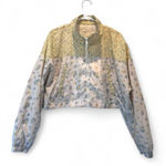 Aeropostale  Cropped White‎ & Yellow Floral Windbreaker Jacket Size XL Photo 0