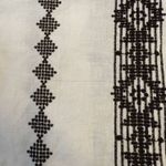 Julia Amory Women's Boho Embroidered Long Sleeve Shirt Dress White Brown Size S Photo 2