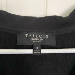 Talbots NWOT | women’s black flap neck zipper jacket — small petite Photo 3